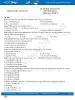 Bộ 5 đề thi HK2 môn Hóa học 11 có đáp án năm 2021 Trường THPT Nguyễn Du
