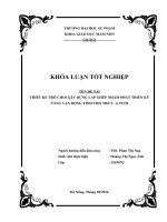 Thiết kế trò chơi xây dựng lắp ghép nhằm phát triển kỹ năng vận động tinh cho trẻ 5 – 6 tuổi  