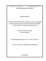 Đánh giá sinh trưởng rừng trồng Sa mộc (Cunninghamia lanceolata Lamb.Hook) làm cơ sở xây dựng rừng trồng cung cấp gỗ lớn tại địa bàn tỉnh Lào Cai