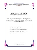 Xây dựng phong cách lãnh đạo của hiệu trưởng tại trường THPT đăk song 