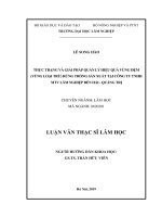 Thực trạng và giải pháp quản lý hiệu quả vùng đệm (vùng loại trừ) rừng trồng sản xuất tại công ty TNHH MTV lâm nghiệp bến hải   quảng trị 