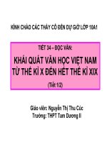Bai 34 Doc van Khai quat van hoc Viet Nam tu theki X den het the ki XIX