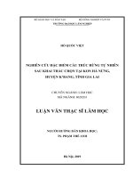 Nghiên cứu đặc điểm cấu trúc rừng tự nhiên sau khai thác chọn tại Kon Hà Nừng, huyện K’Bang, tỉnh Gia Lai