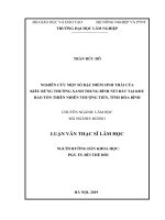 Nghiên cứu một số đặc điểm sinh thái của kiểu rừng thường xanh trung bình núi đất tại khu bảo tồn thiên nhiên thượng tiến, tỉnh hòa bình 