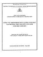 Công tác kiểm định chất lượng giáo dục tại trường THPT 