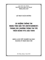 Xu hướng thông tin mang tính giải trí (infotainment) trong các chương trình tin tức trên kênh vtv1 đài thvn  