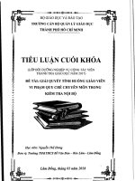 Giải quyết tình huống giáo viên vi phạm quy chế chuyên môn trong kiểm tra nội bộ 
