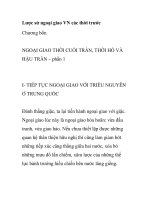 NGOẠI GIAO THỜI CUỐI TRẦN, THỜI HỒ VÀ HẬU TRẦN – PHẦN 1