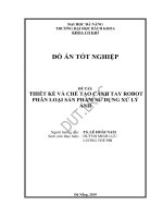 Thiết kế và chế tạo cánh tay robot phân loại sản phẩm sử dụng xử lý ảnh 