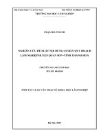 Nghiên cứu đề xuất nội dung cơ bản quy hoạch lâm nghiệp huyện quan sơn   tỉnh thanh hóa 