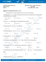 Đề kiểm tra 1 tiết Chương 3 Đại số 9 năm 2019 Trường THCS Phú Túc