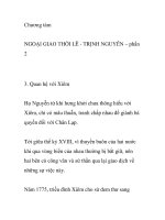 Chương tám: NGOẠI GIAO THỜI LÊ - TRỊNH NGUYỄN- Quan hệ với Xiêm