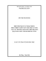 Biện pháp quản lý hoạt động phát triển ngôn ngữ cho trẻ 5 6 tuổi tại các trường mầm non trên địa bàn quận hải châu thành phố đà nẵng   