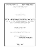 Điều tra và đánh giá nguồn tài nguyên cây thuốc ở vườn quốc gia cát bà và vùng đệm (hải phòng) làm cơ sở cho công tác bảo tồn và sử dụng bền vững 