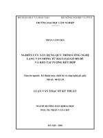 Nghiên cứu xây dựng quy trình công nghệ lạng Ván mỏng từ hai loại gỗ Bồ đề và Keo Tai tượng kết hợp