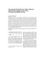 Xây dựng bộ từ khóa khoa học xã hội và nhân văn nhằm chuẩn hóa nghiệp vụ thư viện tại Viện Hàn Lâm KHXH Việt Nam