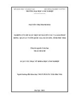 Nghiên cứu đề xuất một số nguyên tắc và giải pháp đồng quản lý vườn quốc gia xuân sơn, tỉnh phú thọ 