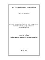 Luận án tiến sĩ: Thực hiện pháp luật về quản lý biên giới quốc gia trên đất liền của Bộ đội Biên phòng Việt Nam hiện nay.