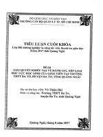 Giải quyết khiếu nại về đánh giá xếp loại học lực học sinh của giáo viên trường THPT 