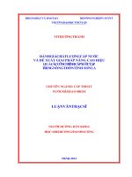 (Luận văn thạc sĩ file word) Đánh giá chất lượng cấp nước và đề xuất các giải pháp nâng cao hiệu quả các công trình cấp nước tập trung nông thôn tỉnh Sơn La