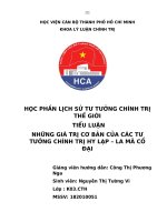 Những giá trị cơ bản của các tư tưởng chính trị triết học Hy Lạp và La Mã cổ đại