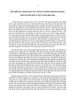 Kết hợp sức mạnh dân tộc với sức mạnh thời đại trong thời kỳ đổi mới ở Việt Nam (1986 - 2016)