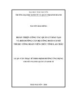 Hoàn Thiện Công Tác Quản Lý Đào Tạo Và Bồi Dưỡng Cán Bộ