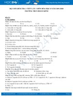 Bộ 3 đề kiểm tra 1 tiết môn Hóa học 8 năm học 2019-2020 Trường THCS Hoàn Kiếm