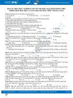 Bộ câu hỏi trắc nghiệm ôn tập chuyên đề kim loại kiềm, kiềm thổ và nhôm môn Hóa học 12 năm 2020 Trường THPT Thăng Long
