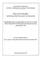 Quản lý hoạt động nghiên cứu khoa học và viết sáng kiến kinh nghiệm ở trường THPT 