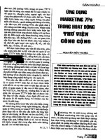 Ứng dụng Marketing 7Ps trong hoạt động Thư viện công cộng