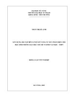 Xây dựng bài tập rèn luyện kỹ năng tư duy phản biện cho học sinh trong dạy học chủ đề vi sinh vật học   thpt  