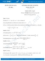 Bộ đề thi chọn học sinh giỏi môn Toán 11 năm học 2018 - 2019 có đáp án