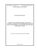 Nghiên cứu đặc điểm hàm lượng, chất lượng tinh dầu và hàm lượng axit shikimic trong quả hồi (ILLCIUM verum hook  f ) tại lạng sơn làm cơ sở cho chọn giống cây hồi 