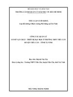 Công tác quản lý cơ sở vật chất ,thiết bị dạy học ở trường THPT 