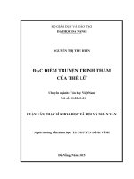 Đặc điểm truyện trinh thám của thế lữ   