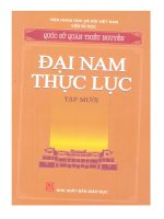 Quốc sử quán triều Nguyễn - Đại Nam thực lực Tập 10