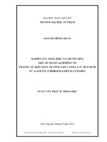 Luận văn thạc sĩ nghiên cứu tổng hợp và chuyển hóa một số xeton a, b không no thành các hợp chất dị vòng chứa nitơ 