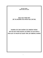 Báo cáo đề tài nghiên cứu Khoa học cấp Bộ: Nghiên cứu ảnh hưởng của amiăng trắng đối với sức khỏe người lao động tại các đơn vị sản xuất và người sử dụng tấm lợp amiăng xi măng