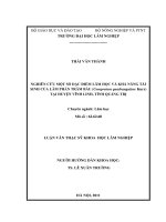 Nghiên cứu một số đặc điểm lâm học và khả năng tái sinh của lâm phần trâm bầu (compretum quadrangulare kurz) tại huyện vĩnh linh, tỉnh quảng trị 