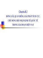 Duong loi quan diem giai phap tich cuc chu donghoi nhap kinh te quoc te trong giai doan hien nay