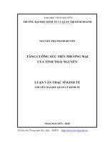 Tăng Cường Xúc Tiến Thương Mại Của Tỉnh