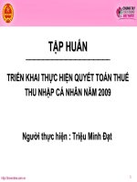 quyet toan thue thu nhap ca nhan 2009