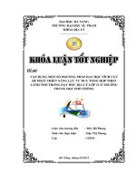 Vận dụng một số phương pháp dạy học tích cực để phát triển năng lực tư duy tổng hợp theo lãnh thổ trong dạy học địa lí lớp 11 ở trường trung học phổ thông  