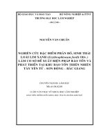 Nghiên cứu đặc điểm phân bố, sinh thái loài lim xanh (erythrophloeum fordii oliv ) làm cơ sở đề xuất biện pháp bảo tồn và phát triển tại khu bảo tồn thiên nhiên tây yên tử   sơn động   bắc giang 