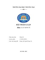 Bài thảo luận luật kinh tế 1 Trường đại học Thương mại 2021