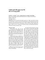 Chính sách đối ngoại của Mỹ đối với Trung Quốc