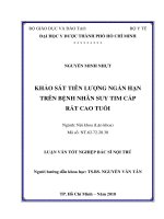 Khảo sát tiên lượng ngắn hạn trên bệnh nhân suy tim cấp rất cao tuổi 