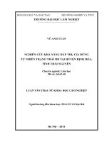 Nghiên cứu khả năng hấp thụ CO2 rừng tự nhiên trạng thái IIB tại huyện định hóa, tỉnh thái nguyên 