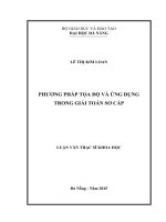 Phương pháp tọa độ và ứng dụng trong giải toán sơ cấp   